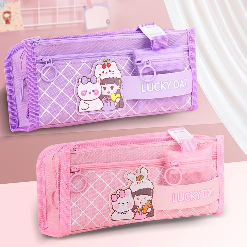 

Large Capacity Pencil Case Kawaii Stationery Pencil Cases Astuccio Pen Case Estuches Escolares School Supplies Cute Pencil Box