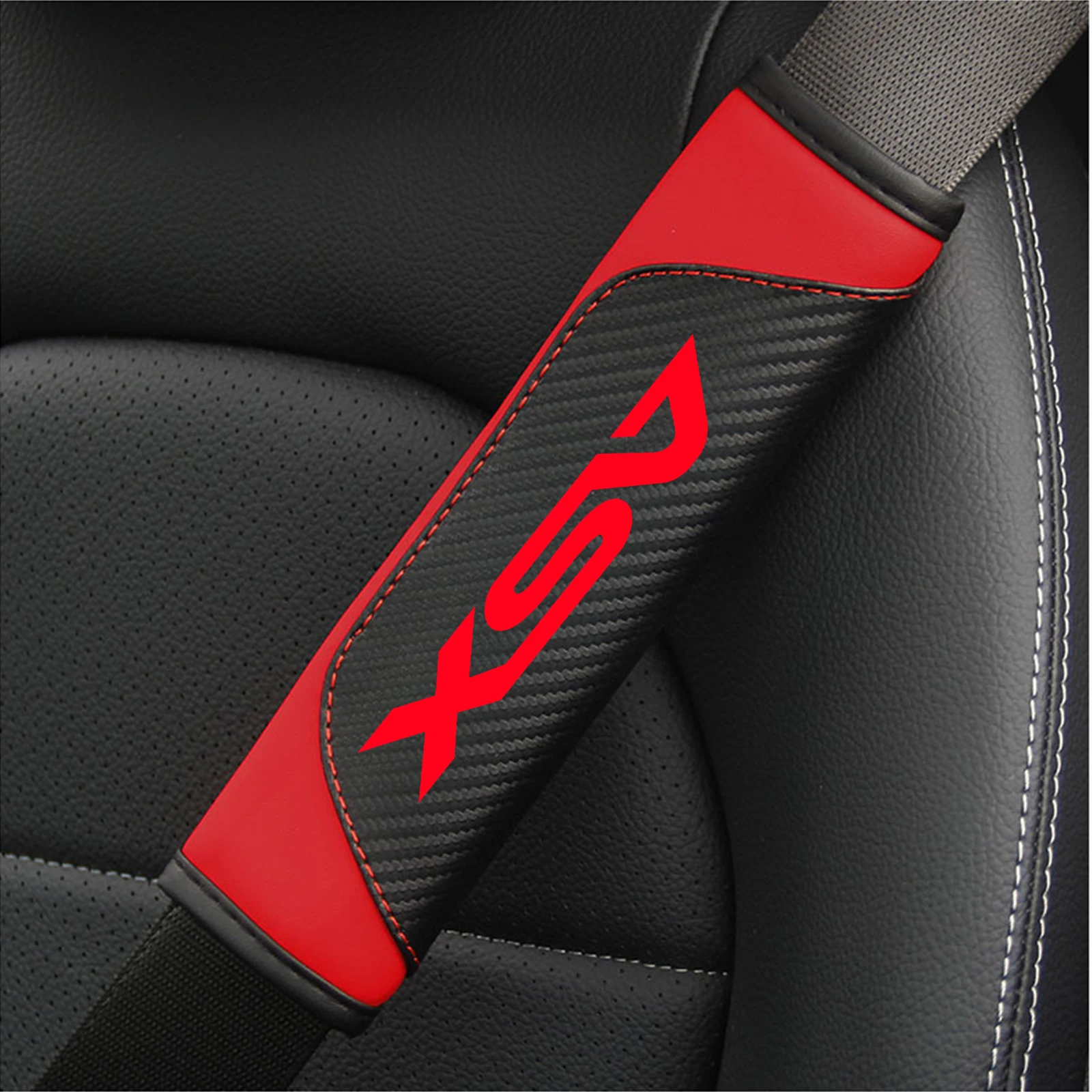 

Искусственная кожа и углеродное волокно для Mitsubishi ASX, ремень безопасности, Аксессуары для автомобилей
