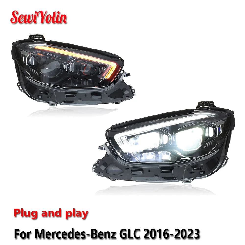 

Автомобильные светодиодные фары Sewiyolin в сборе для Benz E-Class W213 2016-2023, противотуманные фары DRL, стоп-сигналы поворота Plug and Play