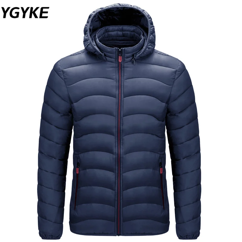 2022 New Winter Men's Zipper Jacket Coat Thickened Warm Windproof Hooded High-neck Cotton Clothing Casual Men's Jacket