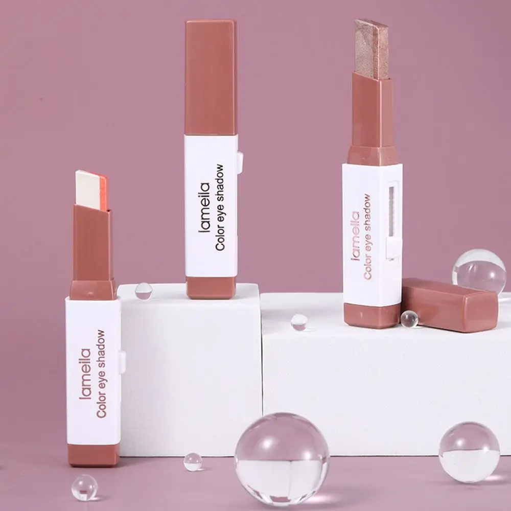 Легкие градиентные тени для век жемчужный блеск цвета земли карандаш