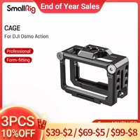 smallrig cage for dji osmo action 4k camera cage with removable 52mm adapter for filters and wide angle lens 2360