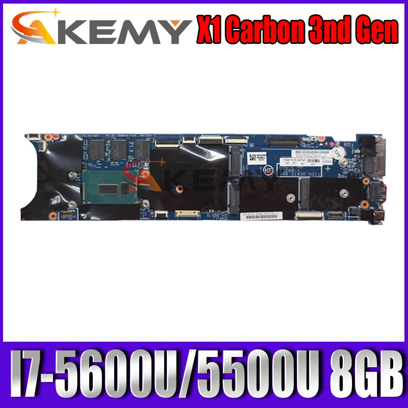 

LMQ-2 MB 13268-1 For Lenovo ThinkPad X1 Carbon 3nd Gen Laptop motherboard with CPU I7-5600U /5500U 8GB 100% Fully Tested