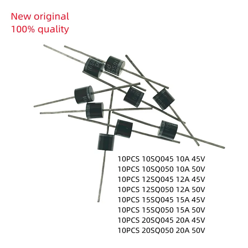 

10Pcs Solar Schottky diode R-6 10SQ045 10SQ050 12SQ045 12SQ050 15SQ045 15SQ050 20SQ045 20SQ050 10A 12A 15A 20A 45V 50V Diodes