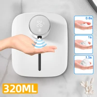 bathroom automatic liquid soap dispenser wall infrared sensor rechargeable digital display soap foam dispenser hand sanitizer