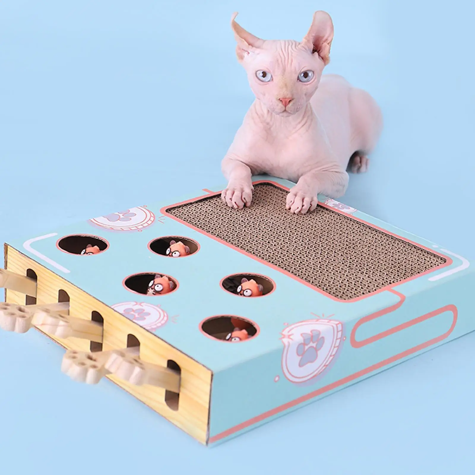 

Игрушка-лабиринт для кошек, охотничьей мыши со скребком