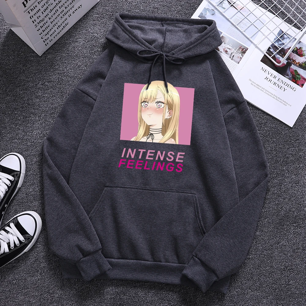 

My Dress Intense Feelings Printing Male Clothes Harajuku Fashion Streetwear Warm Fleece Clothing Trend Oversized Mens Hoodies