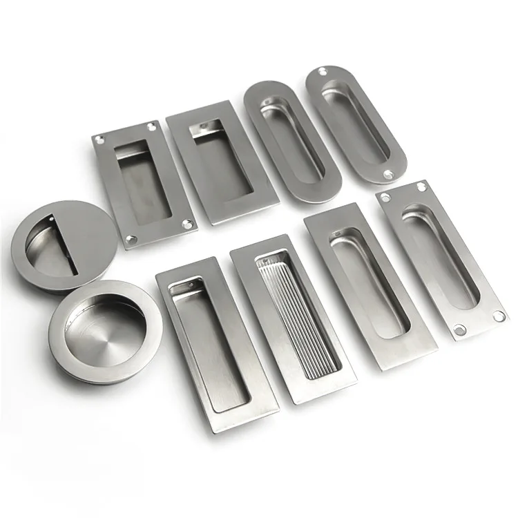 

Stainless Steel Hidden Handle Embedded Sliding Door Invisible Embedded Handle Hidden Drawer Groove Round Buckle Hand Flat