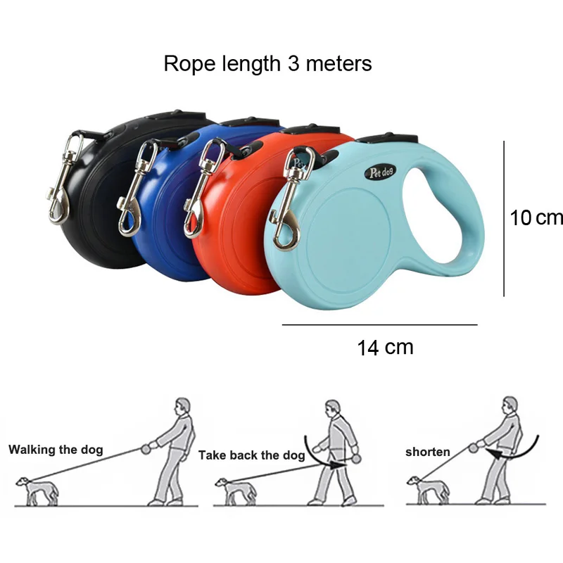 Нейлоновый Поводок для домашних питомцев прочный автоматический выдвижной