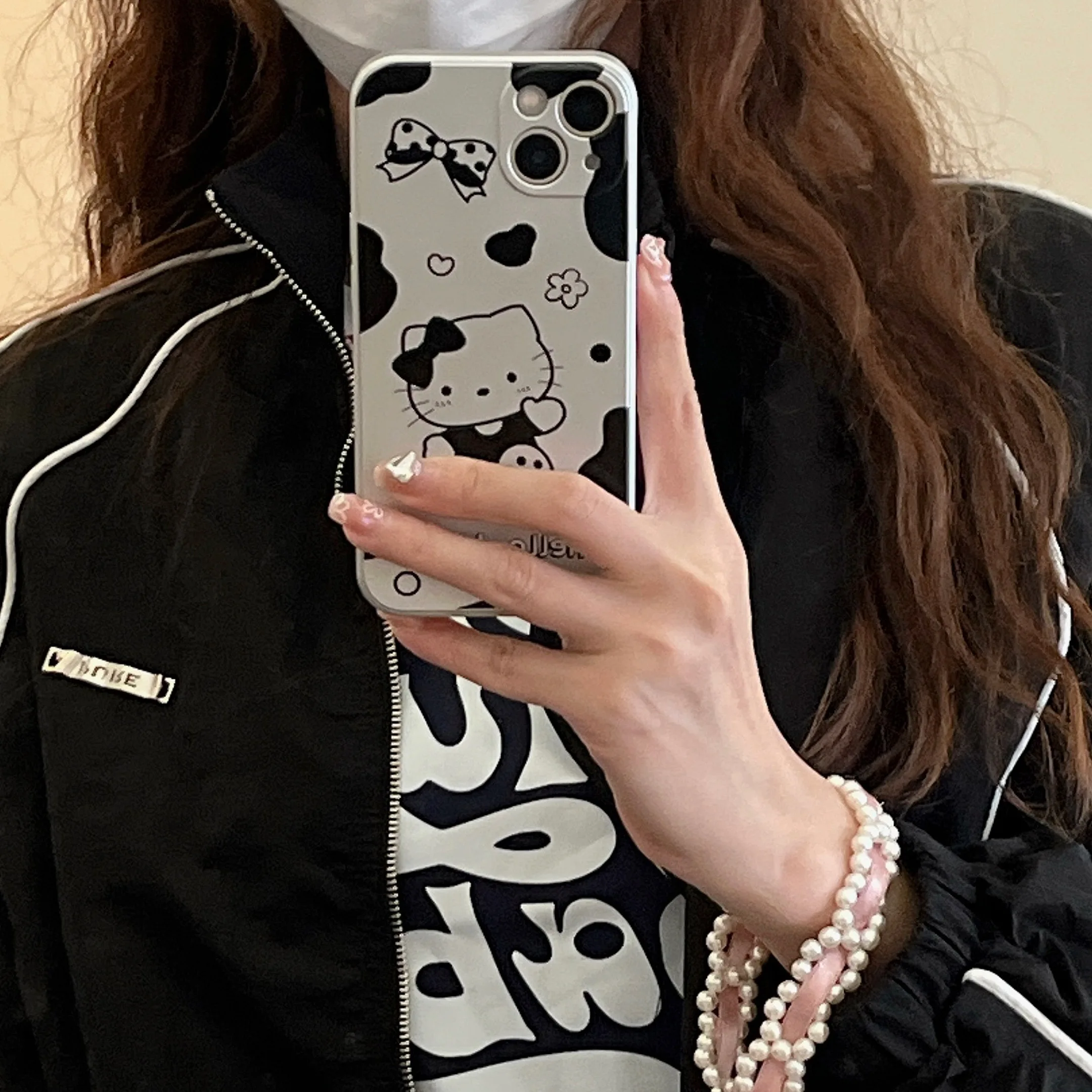 

Hawaii Sanrio Hello kitty Cute milk pattern Phone Cases For iPhone 14 13 12 11 Pro Max XR X XS MAX Plus SE 2023 BACK Cover