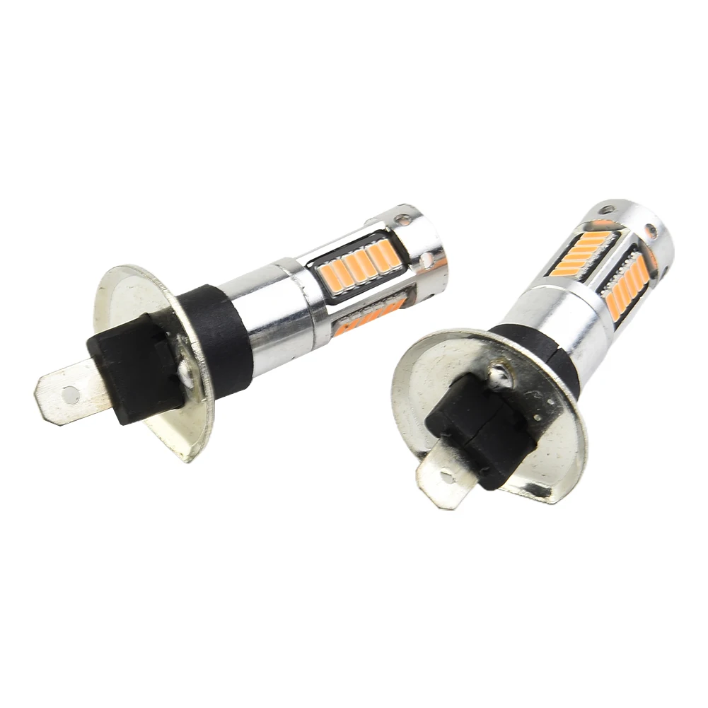 

2pcs H1 LED Bulbs Yellow High Power 50W Fog Lights Bulb Driving Lamps Super Bright Amber Fog Lights Day Running Lights