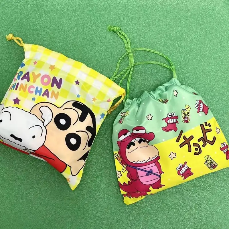 

Crayon Shin-Chan Drawstring Bundle Pocket Anime Sanrio Hello Kitty Kuromi Cinnamoroll Fashion Kawaii Gift Accessory Storage Bag