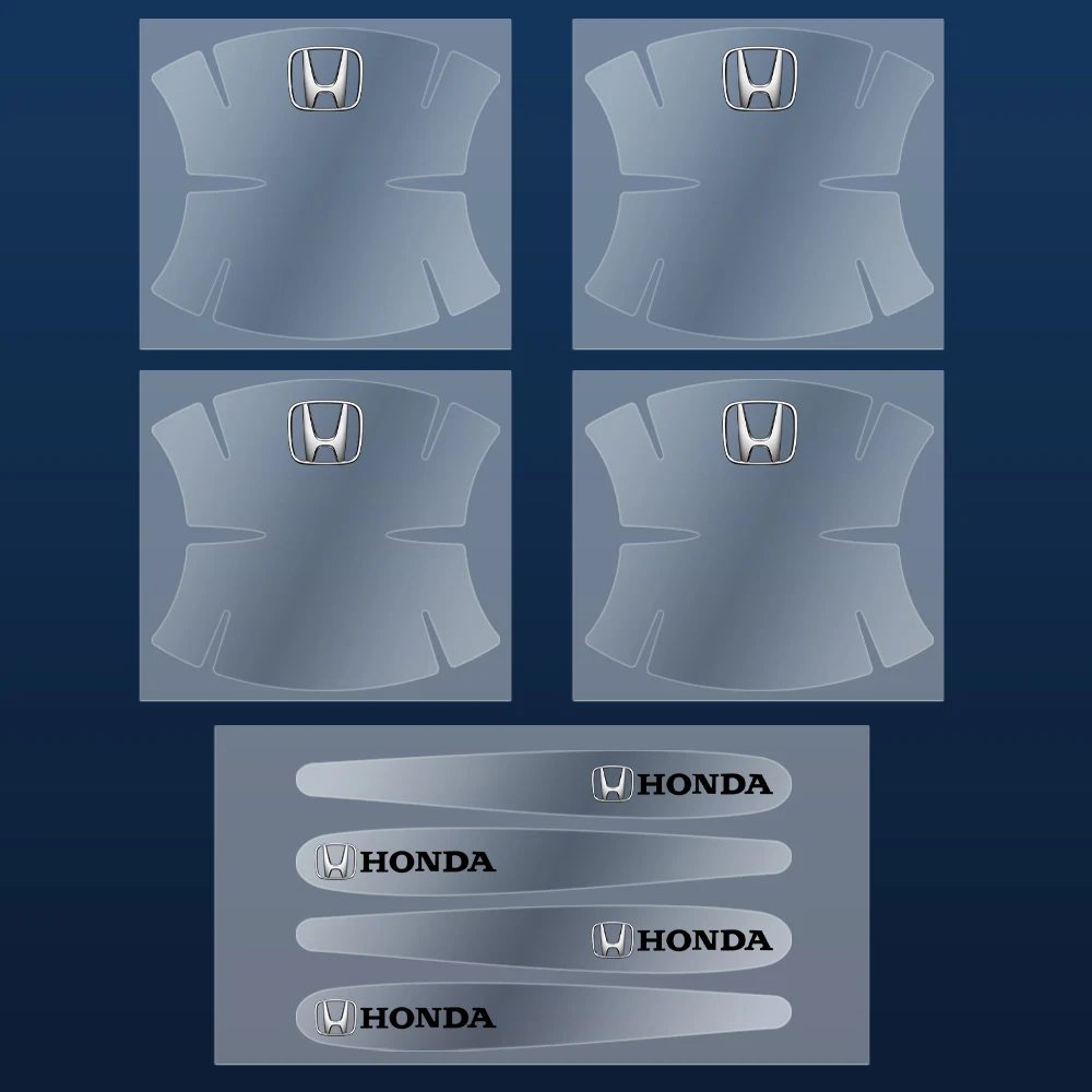 

4/8 шт., защитная ручка для двери автомобиля, наклейка на чашу для Honda Civic Accord Vezel Fit CRV City CRZ Jazz HRV Typer Odyssey