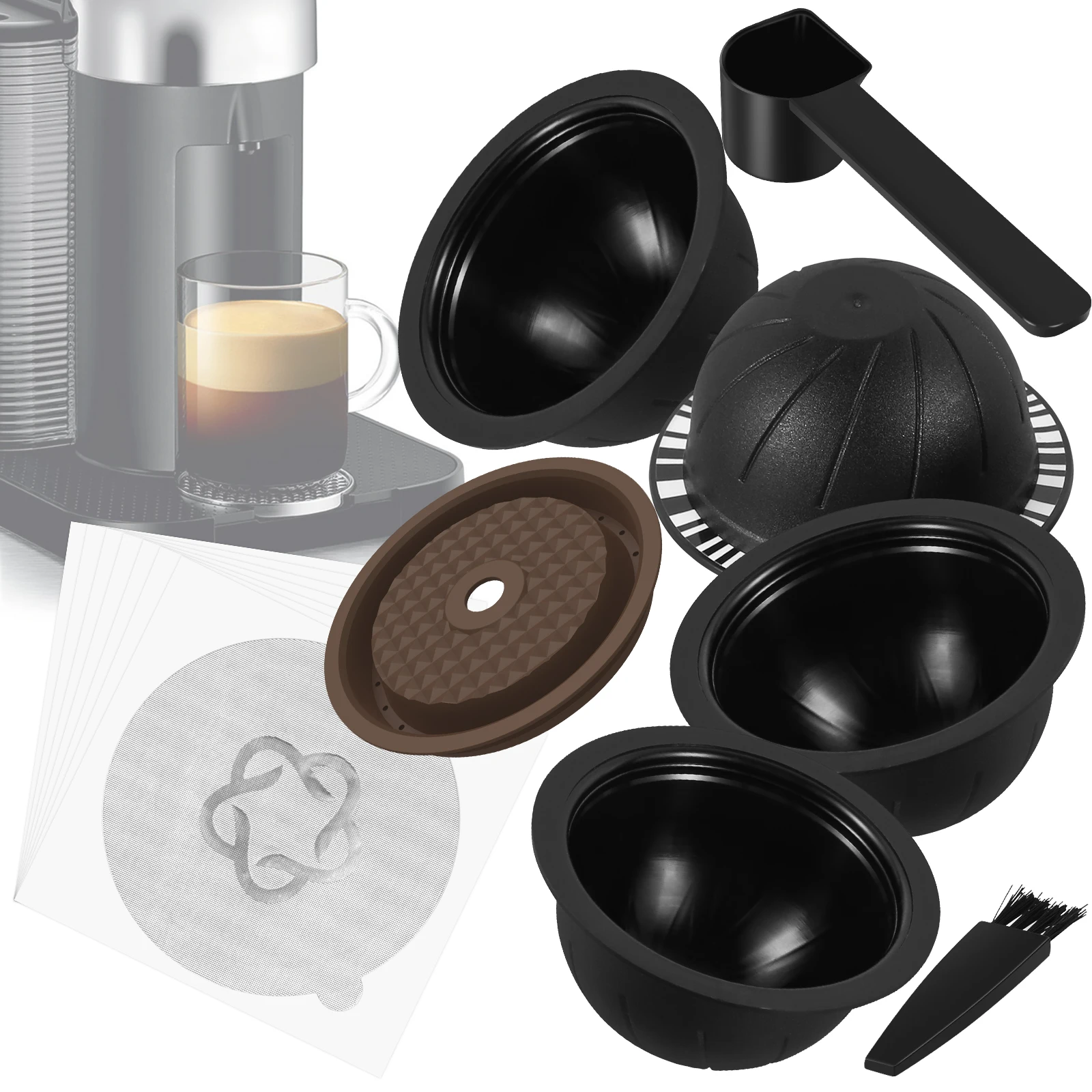 Силиконовые крышки для капсул кофе 100 шт. совместимые с пищевыми силиконовыми