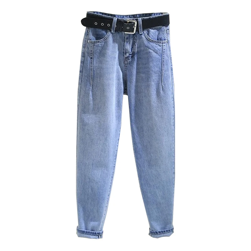 

High waist daddy jeans women's nine points slim and loose 2023 summer autumn thin section radish harem Denim pants