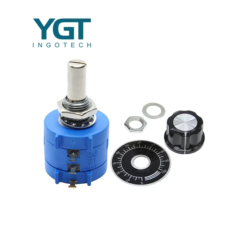

1Set 3590S Multiturn Potentiometer 10k Adjustable Resistor 2W 3590S-2-103L 500 1K 2K 5K 20K 50K 100K ohm Knob Cap Potentiometers