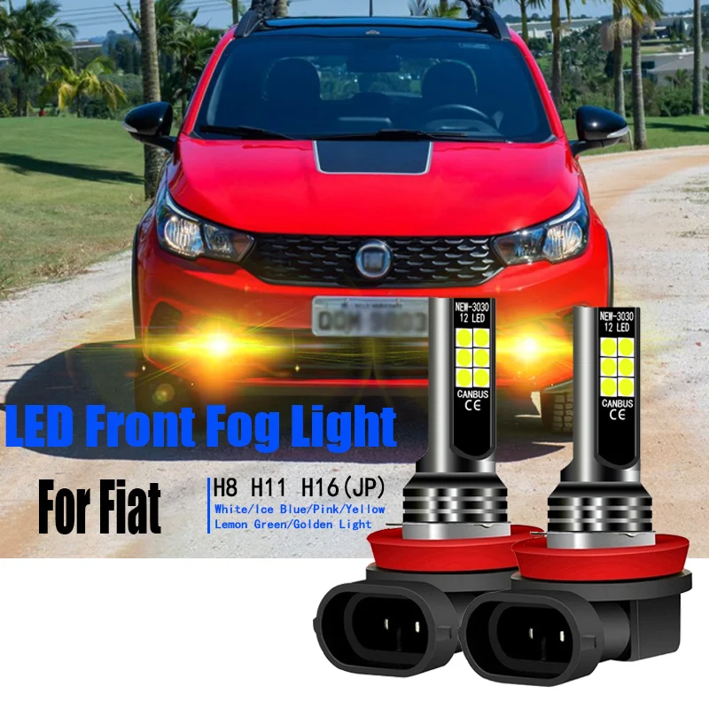 2pcs Car LED Fog Light Blub Lamp H8 H11 For Fiat 124 Spider 500L 500X Bravo 2 Ducato Panda Punto Sedici Tipo 2015 2016 2017 |