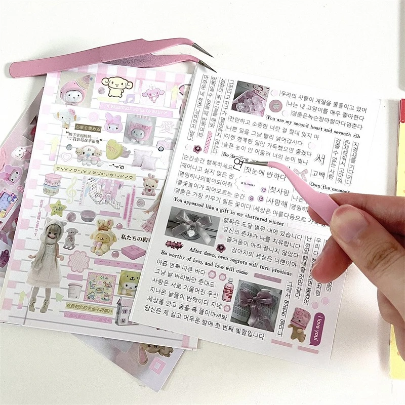 

Розовые антискользящие пинцеты из нержавеющей стали