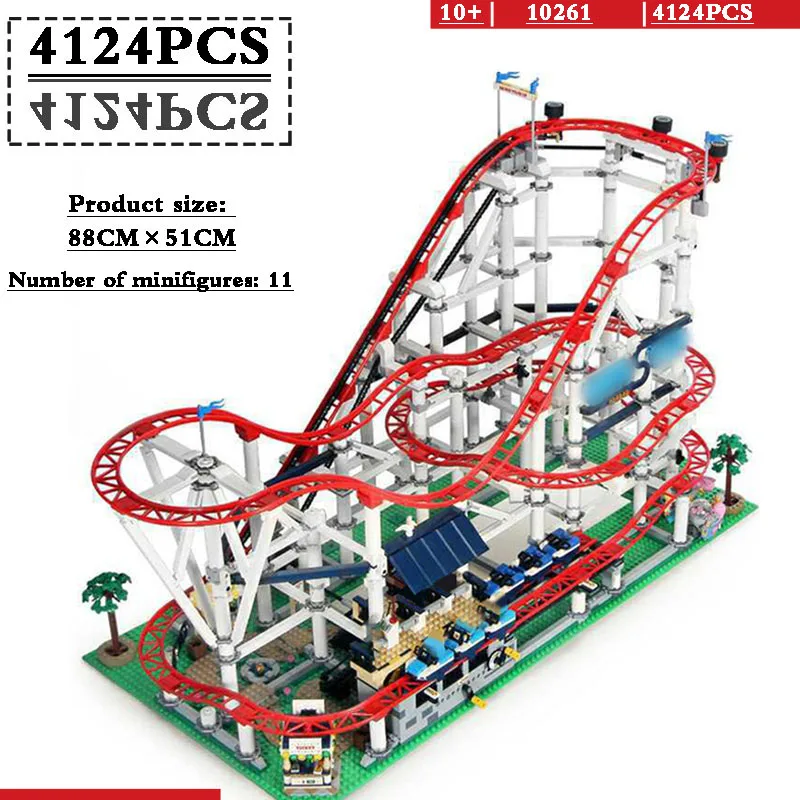 Spot 15039 roller coaster big roller coaster compatible 10261 18003 DIY model 4619PCS building blocks children's birthday giftS