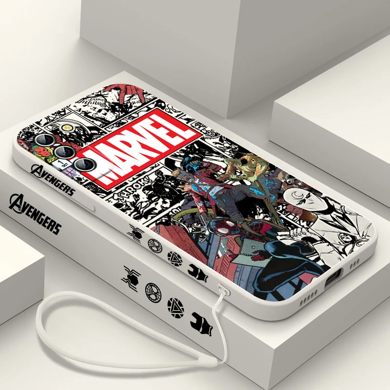 

Marvel Avengers Comics Cool Phone Case For Samsung Galaxy S23 S22 S21 S20 Pro FE Note 20 Plus Ultra Liquid Left Rope Cover