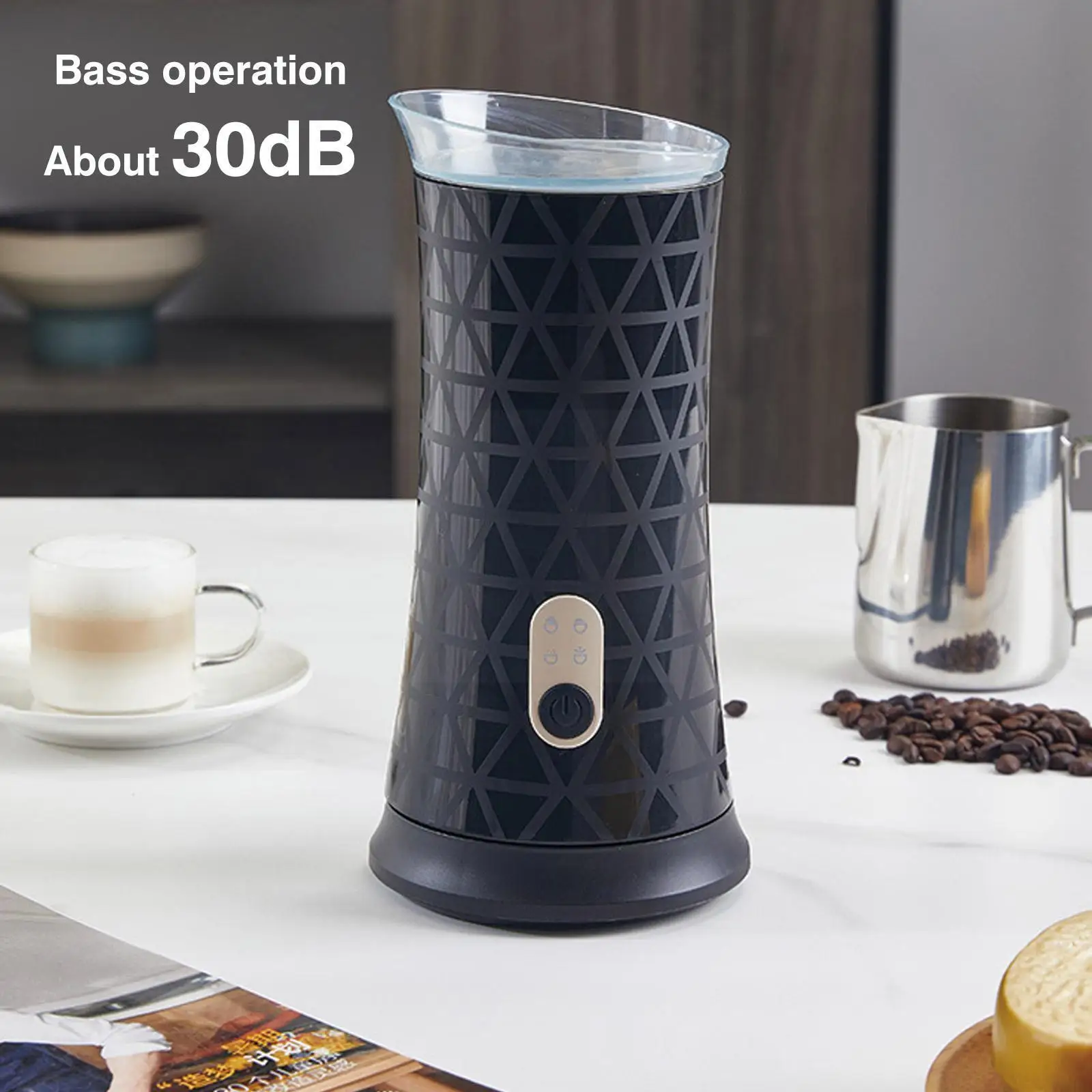 

Electric Coffee Milk Frother Electric Steamer Automatic Hot Cold Milk Frother For Latte Cappuccino Chocolate Foam Frothing G2A4