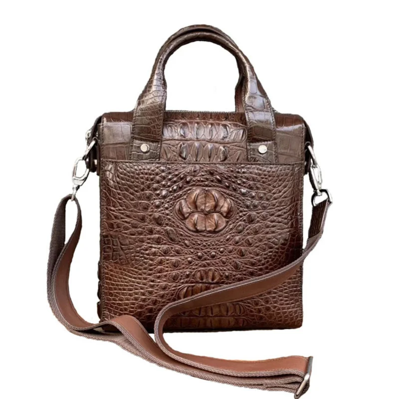 New Genuine Leather Luxury Men's Briefcase Trend Single Shoulder Crossbody Office Bags High Quality Fashion Messenger Handbag