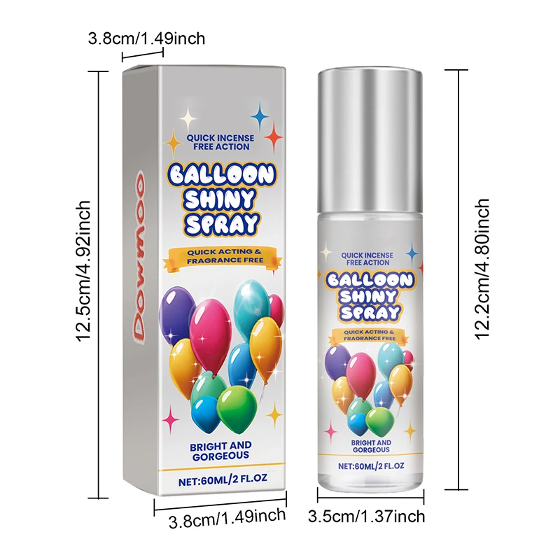 Блестящий Спрей Для Воздушных Шаров 60 Мл Осветляющий Латексных