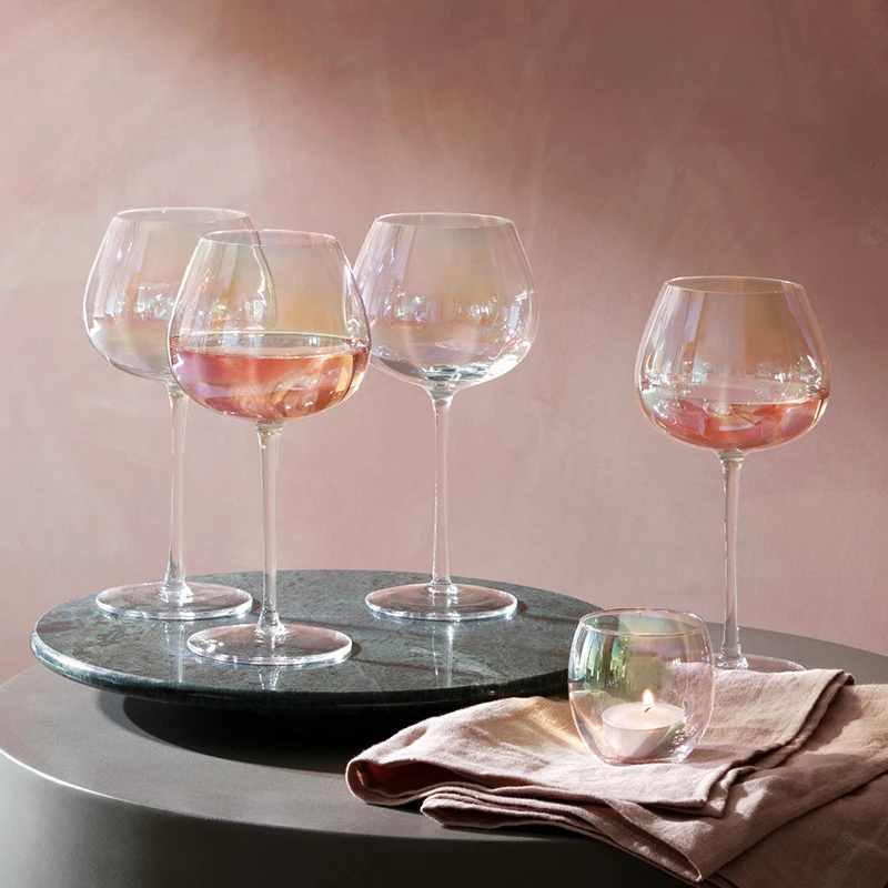 

JINYOUJIA Rainbow Wine Glass Crystal Goblet Handmade Ultrathin Wedding Cocktail Glasses Champagne Sparkling Colour Cup