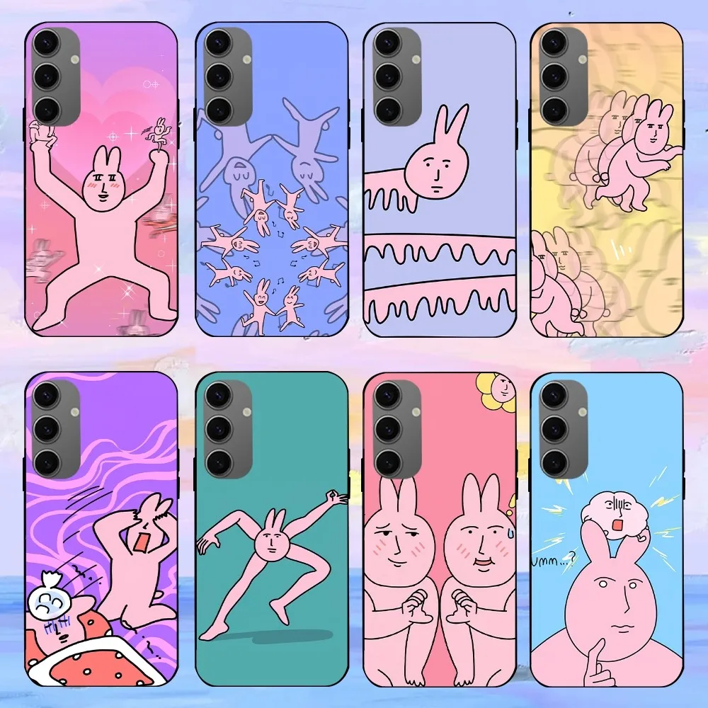 Чехол для телефона P-Pink R-Rabbit Myfriend Funny Bunny Samsung Galaxy S21 S22 S23 S30 Note 10 20 Plus Lite FE ULTRA Shell