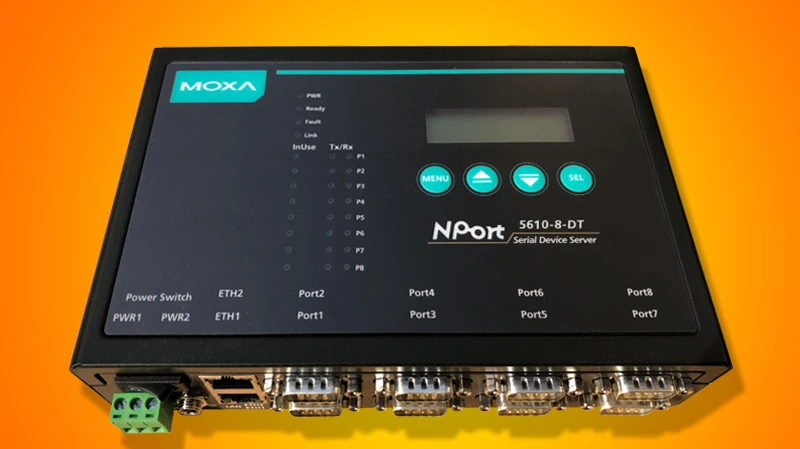 Mosha MOXA N Port 5610-8-DT 8-портовый последовательный порт RS232 для сервера сетевого порта