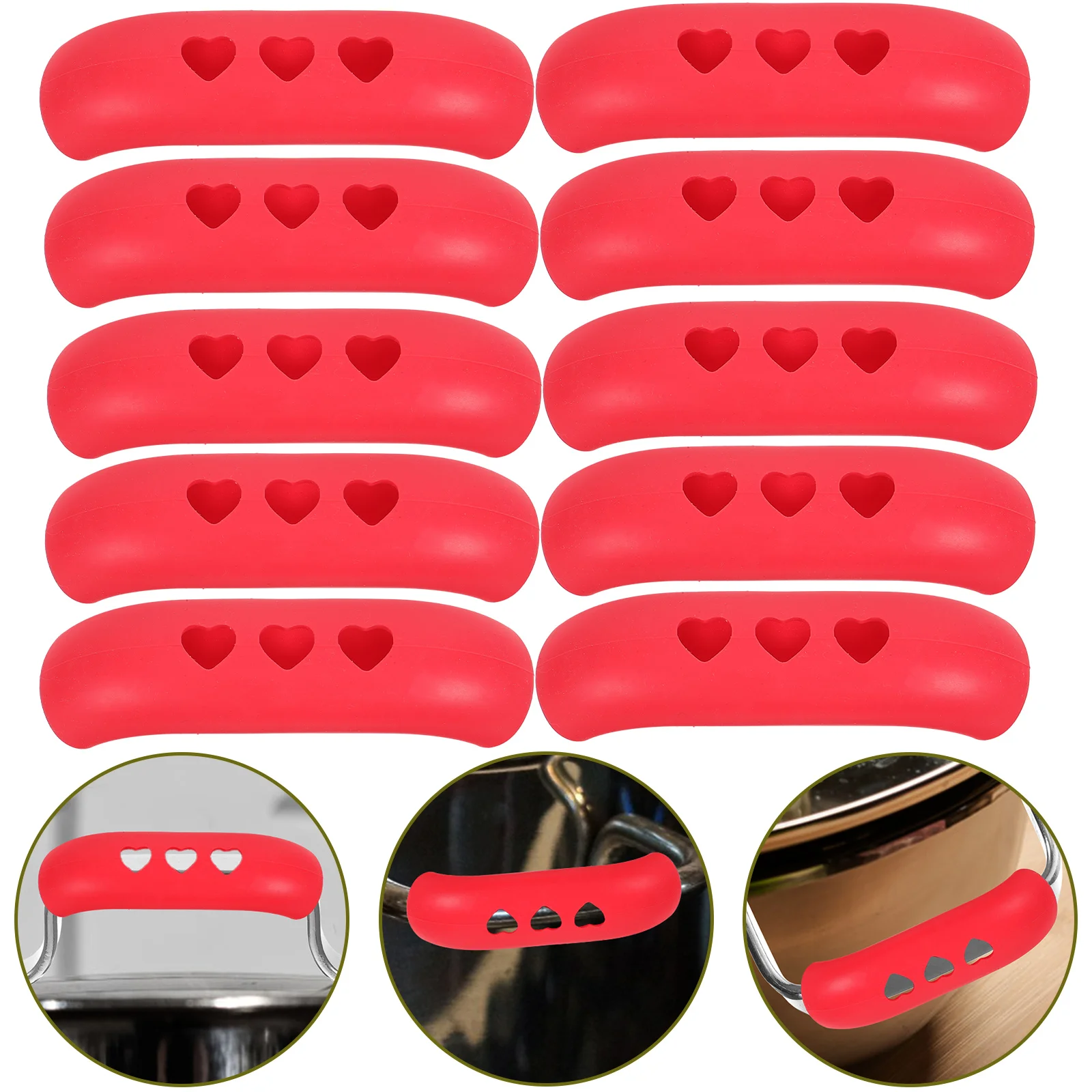 

10 pcs Heat Resistant Pot Handle Covers Kitchen Kitchen Pan Handle Protective Covers Pot Handle Protective Covers