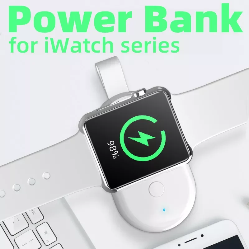 

NEW2023 Portable Wireless Charger Power Bank For Apple Watch Mini Powerbanks Spare Battery 1100mAh Fast Charge Docking