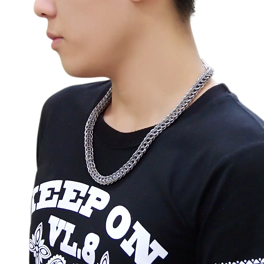 Мужская и женская цепочка из серебра 925 пробы с кольцом 10 мм