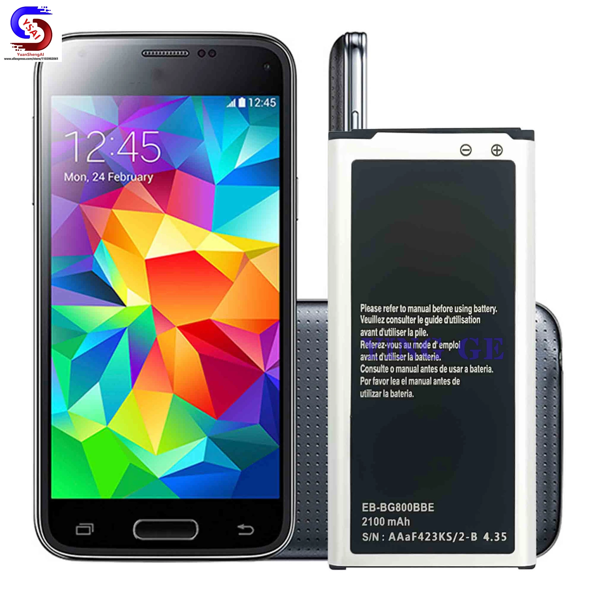 5 шт. Новинка для Samsung S5 mini/G800 Мобильный телефон Аккумулятор 2100 мАч оптовая продажа