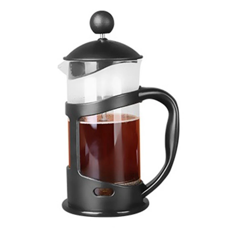 

1 PCS Presses Coffee Pot Practical Coffee Maker Multifunctional Durable Coffee Teapot Stainless Steel Glass Coffeeware 350Ml
