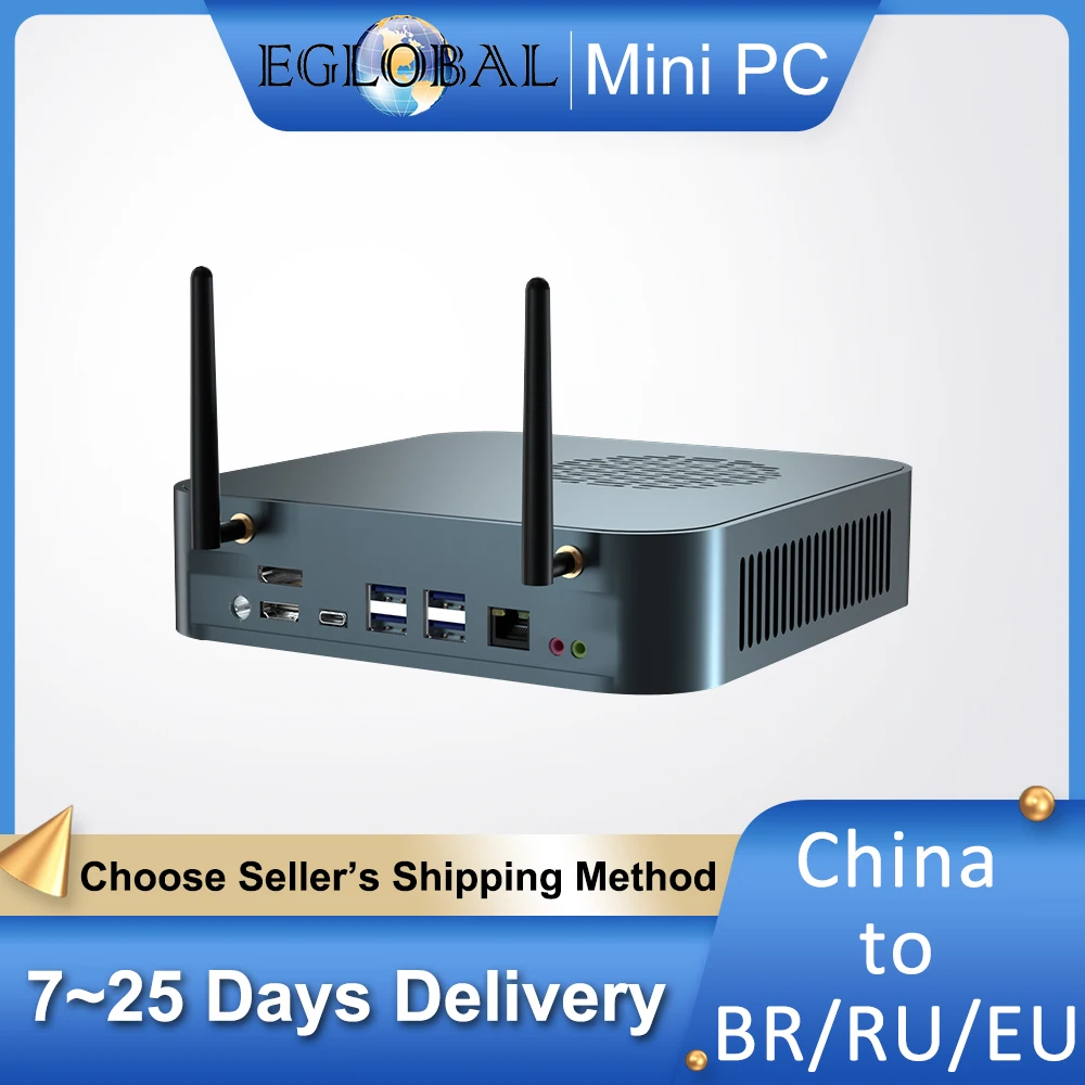 

Eglobal мини-ПК AMD Ryzen 9 5900HX Nvme SSD игровой настольный компьютер TPM2.0 Win11 4K HDMI DP дисплей Radeon графика 3,3 ГГц Скорость