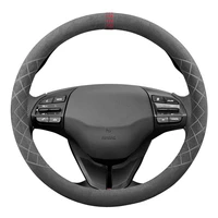 suede car steering wheel cover for hyundai tucson elantra ix35 ix25 sonata santafe lafesta lenkradbezug stuurhoes auto