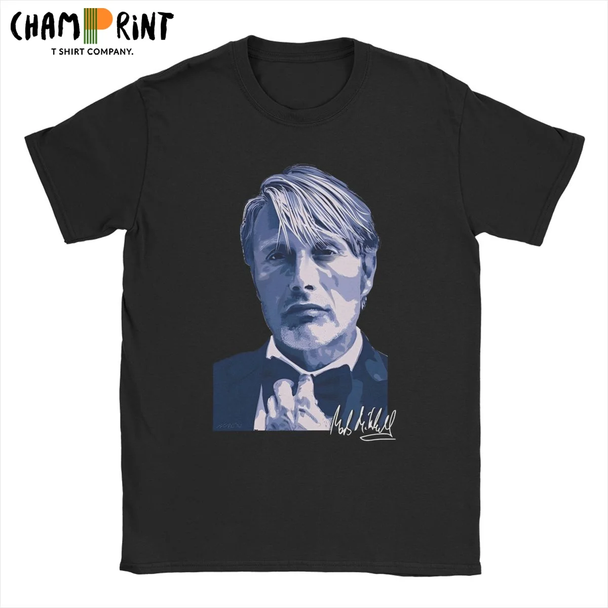 Модная футболка с портретной надписью Mads Mikk Ahora Męskie хлопковые футболки круглым