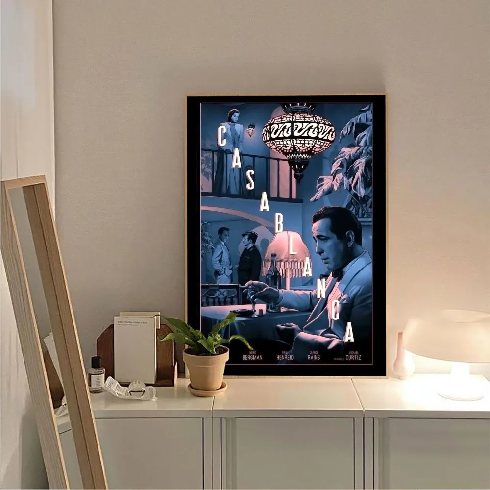 Винтажный Постер Фильма касабланка Без Рамы Современный Стиль Крафт-бумага