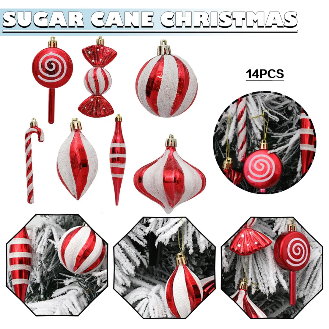 

Plastic Red White Candy Cane Christmas Tree Decorations For Home 2023 Christmas Ornament Xmas Navidad Gifts Happy New Year 2024