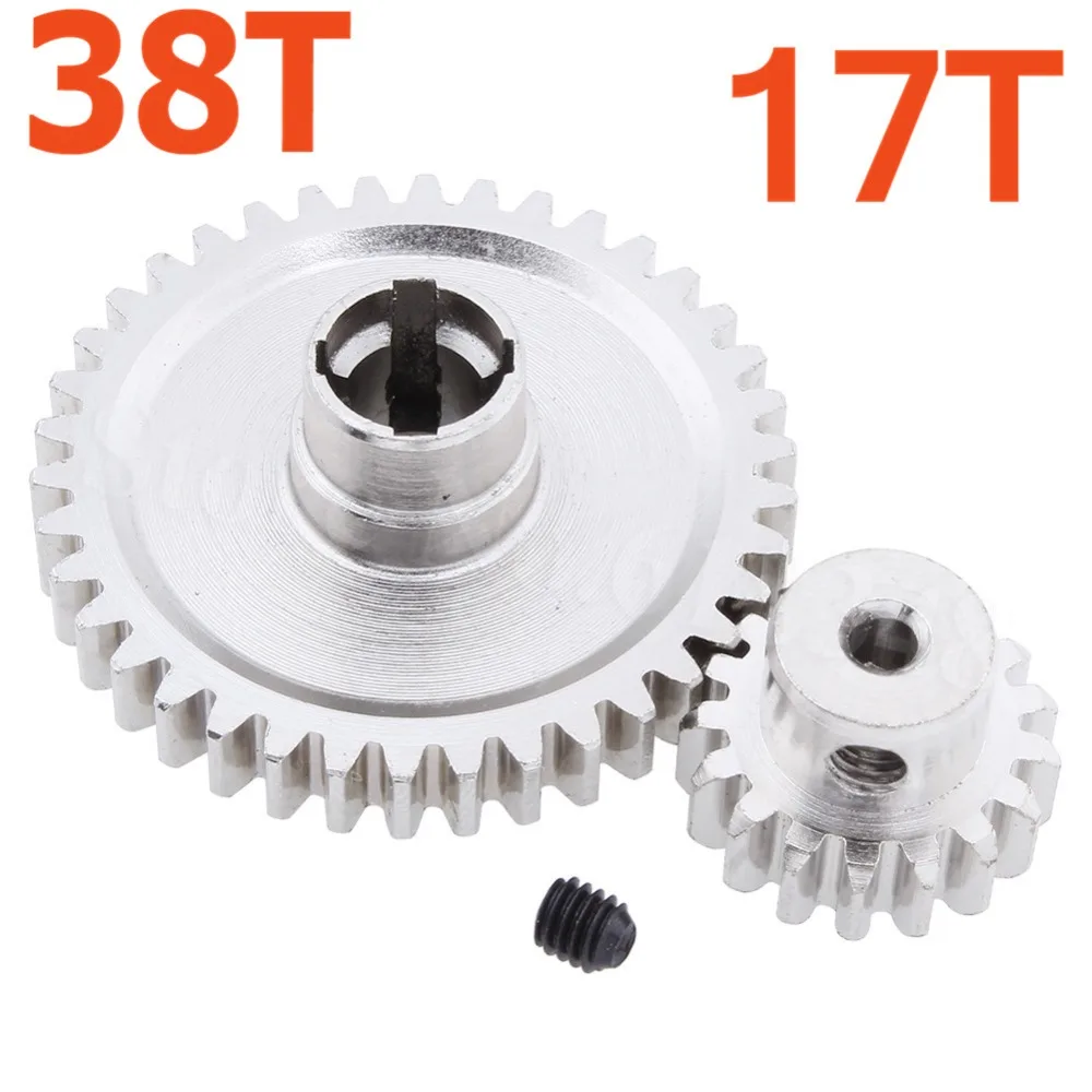 Стальная Металл Diff основная Шестерня 38T и мотор 17T для RC 1/18 WLtoys A949 A959 A969 A979 Car Buggy Truck