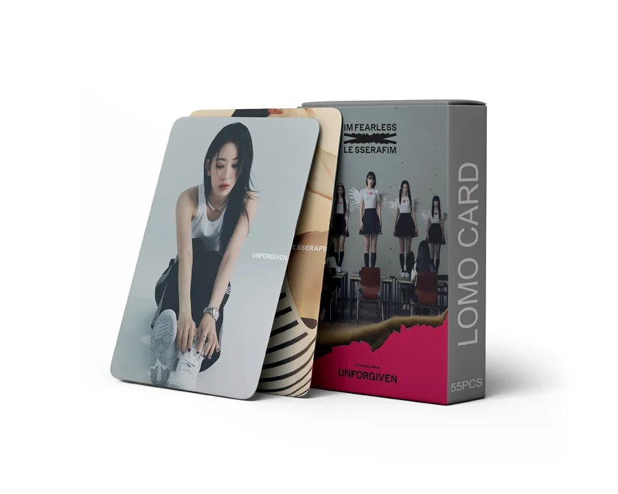

55 шт./набор Kpop Idol Lomo открытки LE SSERAFIM несформенные фотооткрытки фотооткрытка открытка для поклонников коллекция