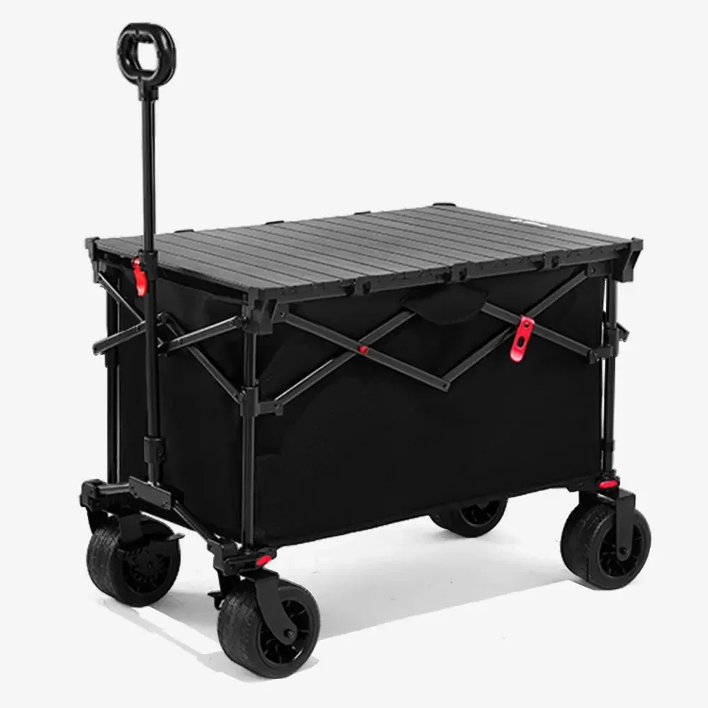 

Тележка для кемпинга MOEYE на 400 л, Складная портативная многофункциональная тележка большой емкости с регулируемой ручкой