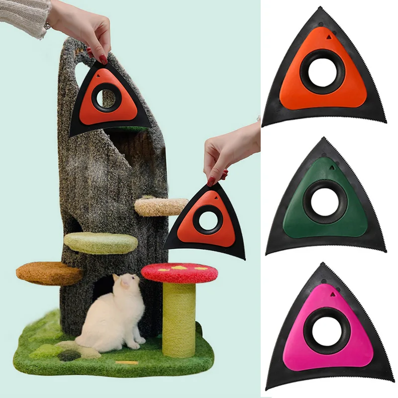

Triangle Electrostatic Dog Hair Cleaner Carpet Scraper Pet Hair Cleaner Animal Hair Brush Pet Hair Remover Brush Pet Supplies