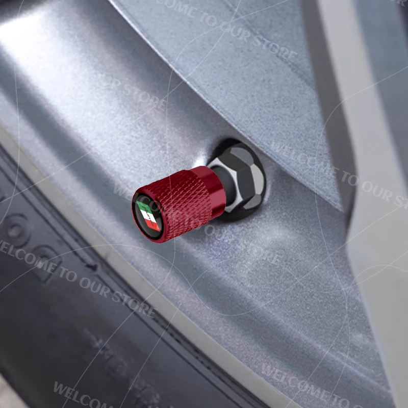 Фото Для Punto Tipo Cross Logo 500 595 Abarth Dolcevita Автомобильные колпачки клапанов Колеса Шины Воздушная шина Стержень Защитная крышка Украшение 4 шт. №2