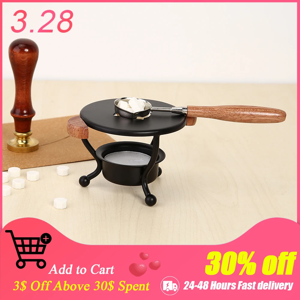 

Retro Sealing Wax Furnace Stove Deer Shape Tripod Fire Paint Wax Seal Stamp Stick Melting Furnace DIY Craft Wax Beads Warmer Pot