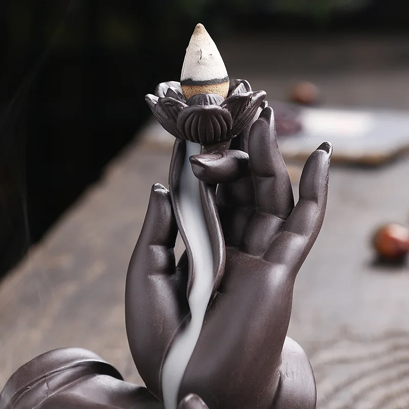 

Creative Yoga Incense burner for Home Decoration Backflow Stick Incense Burner Ceramic Censer Figurines Use In Home Teahouse