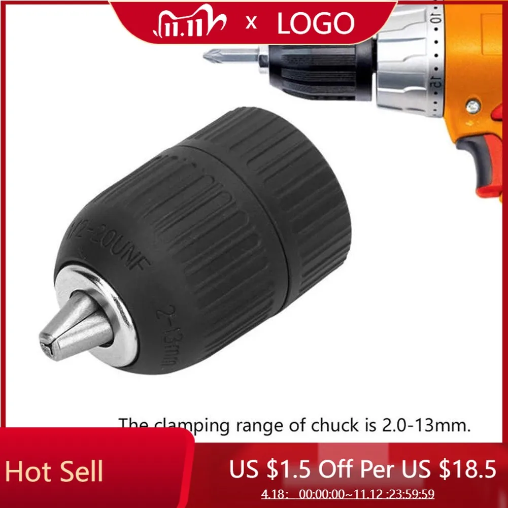 

1 компл. Флейта 2-13 мм без ключа 1/2-20UNF 1/4 шестигранный хвостовик быстрая флейта для электроинструментов аксессуары