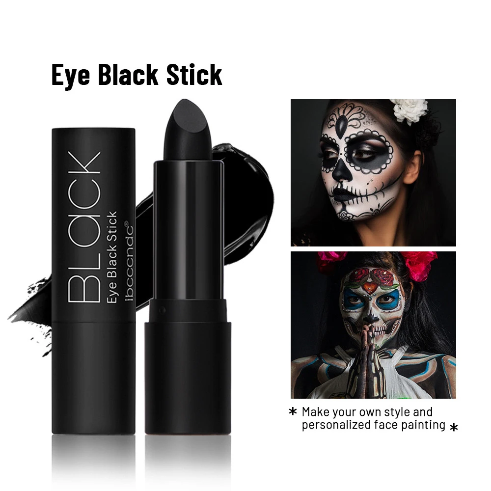 Halloween Black Matte Lipstick Face Body Paint Stick Waterproof Long Lasting Non Stick Non Fade Party Dress Up Makeup Pencil
