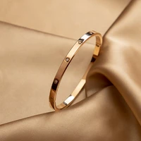nieuwe mode klassieke vrouwen armbanden voor goud rose goud zilver kleur rhinestone armband manchet eenvoudige trendy sieraden